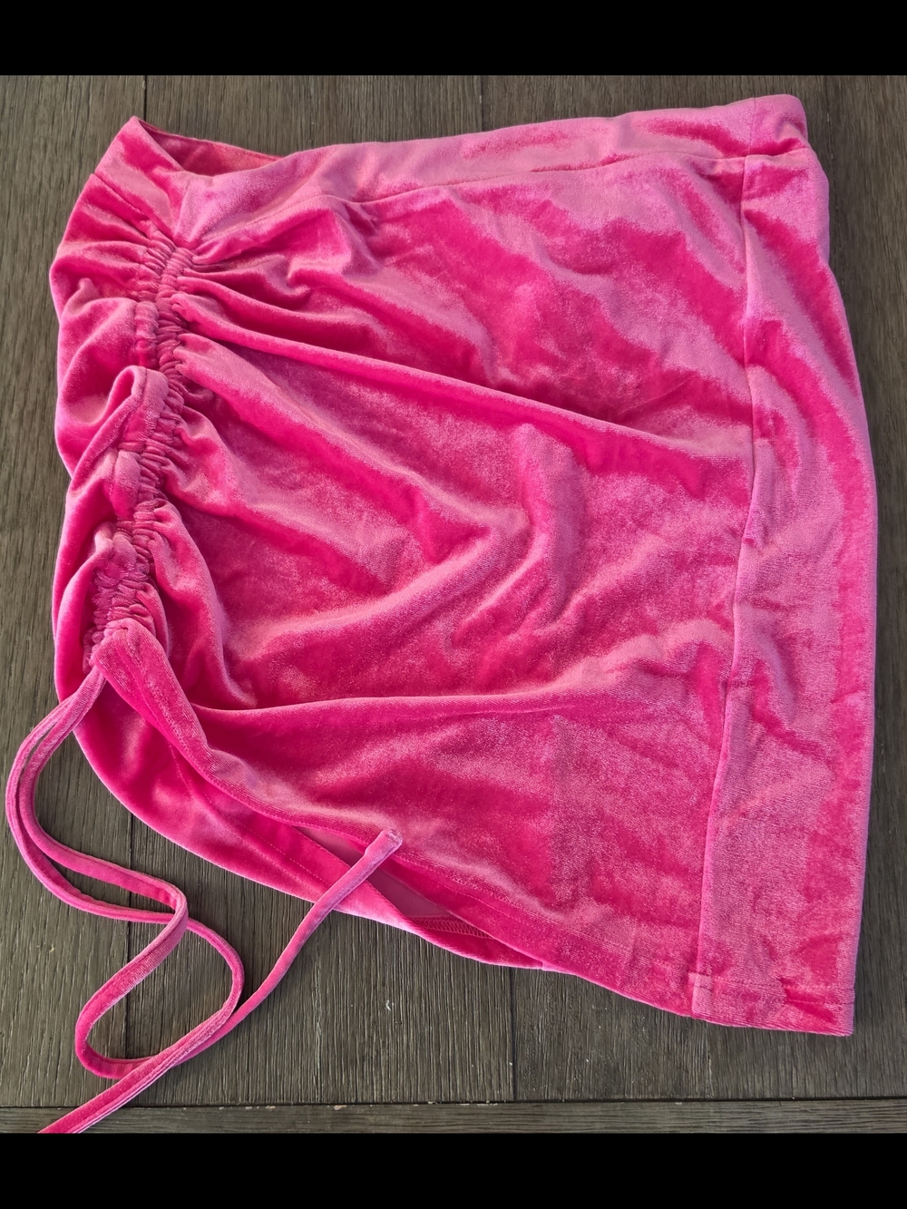 Shane Justin Women's Hot Pink Velvet Ruched Mini Skirt NWT Size XL